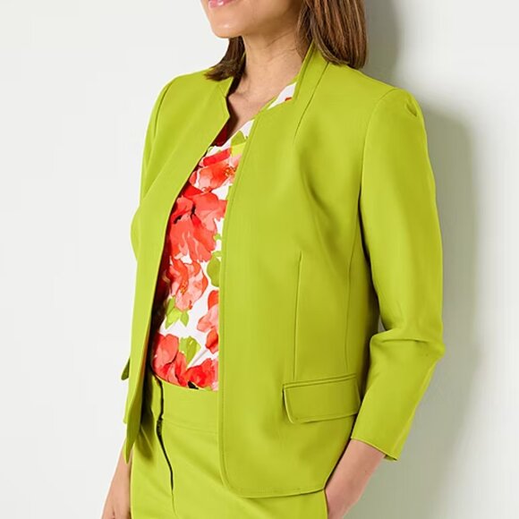 Evan-Picone Black Label Kiwi Crepe Blazer Jacket 6 NWT - Picture 3 of 11